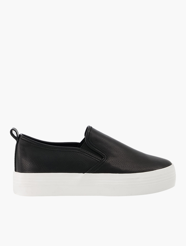 Womens black 2025 slip on sneakers